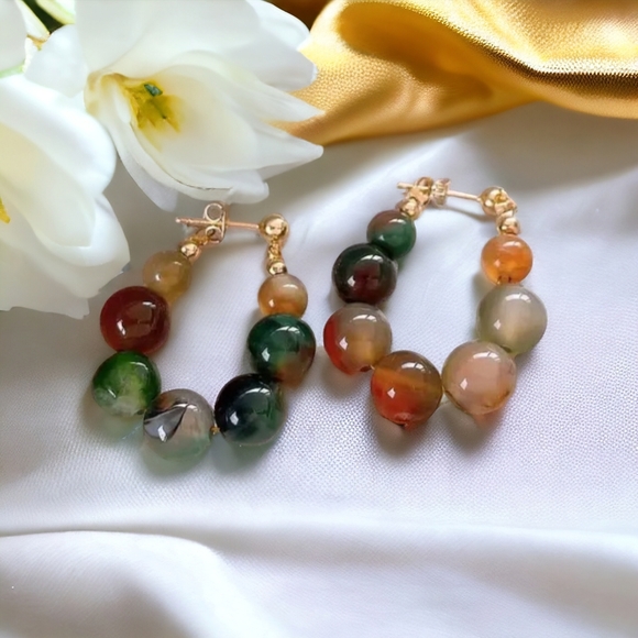 Anthropologie Jewelry - Colorful beaded earrings